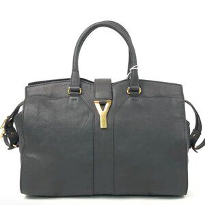 Yves Saint Laurent Chyc Leather Handbag Grey Color